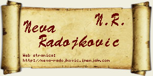 Neva Radojković vizit kartica